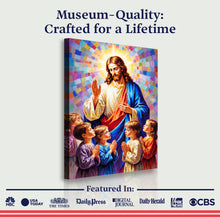 Load image into Gallery viewer, Jesus Praying With Kids Faith Wall Art