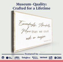 Load image into Gallery viewer, Ephesians 3:20 Farmhouse Faith Sign II