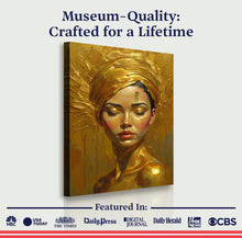 Load image into Gallery viewer, Woman's Golden Serenity Wall Art