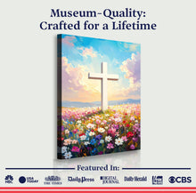Load image into Gallery viewer, Cross Floral Field Faith Wall Art