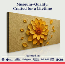 Load image into Gallery viewer, Golden Dandelion Minimalist Abstract Wall Art IV
