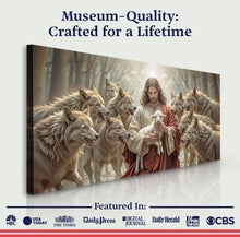 Load image into Gallery viewer, Jesus Protects The Lamb From Wolves Faith Wall Art II
