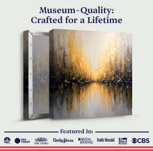 Load image into Gallery viewer, Golden Reflections Abstract Wall Art