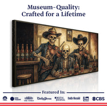 Load image into Gallery viewer, Cowboy Skeletons Western Bar Wall Art