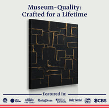 Load image into Gallery viewer, Contemporary Black and Gold Wall Art