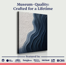Load image into Gallery viewer, Abstract Minimalist Wave Impasto Wall Art