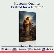 Load image into Gallery viewer, Jesus Protects The Lamb From Wolves Faith Wall Art V
