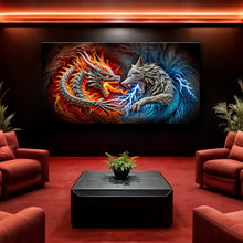 Load image into Gallery viewer, 3D Dragon and Wolf Wall Art II