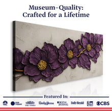 Load image into Gallery viewer, Purple Flower Plaster Wall Art