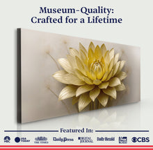Load image into Gallery viewer, Golden Lotus Minimalist Abstract Wall Art III