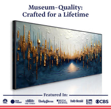 Load image into Gallery viewer, Golden Forest Reflection Abstract Wall Art