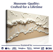Load image into Gallery viewer, Beige Abstract Ocean Waves Wall Art