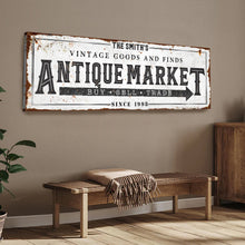 Load image into Gallery viewer, Vintage Antique Market Sign II