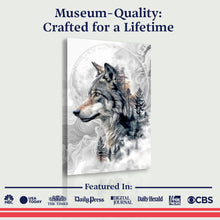 Load image into Gallery viewer, Wolf Double Exposure Wall Art