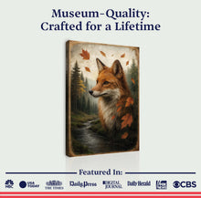 Load image into Gallery viewer, Autumn Fox Double Exposure Wall Art