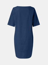 Load image into Gallery viewer, Full Size Round Neck Half Sleeve Dress with Pockets