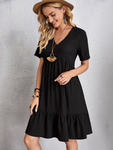 Load image into Gallery viewer, Full Size V-Neck Short Sleeve Dress