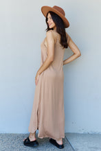 Load image into Gallery viewer, Ninexis Good Energy Full Size Cami Side Slit Maxi Dress in Camel