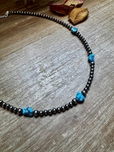 Load image into Gallery viewer, Golden Hill Turquoise &amp; Sterling Silver Pearl Necklace – 16" + Extender