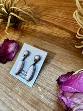 Load image into Gallery viewer, Pink Conch Dangle Earrings – Sterling Silver – Native Made by Marcella James