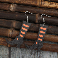 Load image into Gallery viewer, Alloy Wooden Boots Earrings