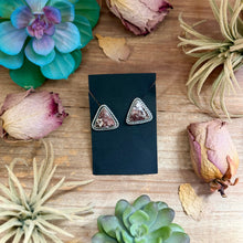 Load image into Gallery viewer, 52 - Sterling Silver Wild Horse Jasper Stud Earrings by Jason Ogg