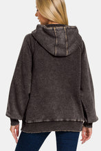 Load image into Gallery viewer, Zenana Acid Wash Fleece Kangaroo Hoodie