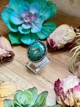 Load image into Gallery viewer, MJ Sterling Silver Turquoise Statement Ring – Adjustable