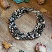 Load image into Gallery viewer, Wild Horse &amp; Sterling Silver Pearl Necklace