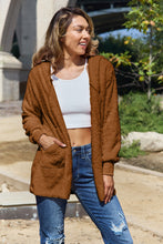 Load image into Gallery viewer, Full Size Teddy Hooded Jacket with Pockets