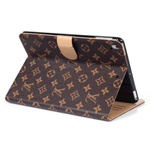 Load image into Gallery viewer, Luxury Canvas Monogram Leather Fresh Summer Theme Pattern Apple iPad case