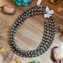 Load image into Gallery viewer, 18-Inch Sterling Silver Pearl Necklace – 4mm &amp; 8mm Alternating Pearls