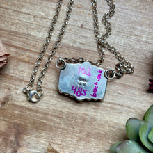 Load image into Gallery viewer, 103 - Sterling Silver Blackjack Turquoise Bar Necklace by Jason Ogg