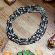 Load image into Gallery viewer, Wampum Shell &amp; Sterling Silver Necklace 4mm 16"