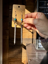 Load image into Gallery viewer, Turquoise heart and chic dangle