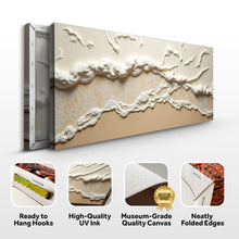 Load image into Gallery viewer, Beige Abstract Ocean Waves Wall Art