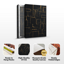 Load image into Gallery viewer, Contemporary Black and Gold Wall Art