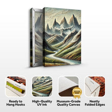 Load image into Gallery viewer, Abstract Mountain and River Landscape Wall Art II