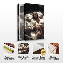 Load image into Gallery viewer, Jesus Protects The Lamb From Wolves Faith Wall Art