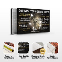 Load image into Gallery viewer, Personalized God Saw You Getting Tired Memorial Sign IV