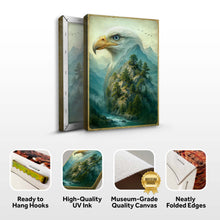 Load image into Gallery viewer, Eagle Over The Canyon Double Exposure Wall Art