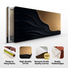 Load image into Gallery viewer, Black And Gold Minimalist Abstract X