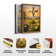 Load image into Gallery viewer, Cross and Flowers Faith Wall Art II