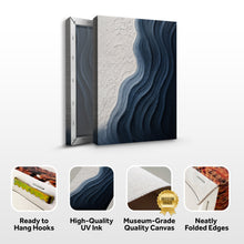 Load image into Gallery viewer, Abstract Minimalist Wave Impasto Wall Art
