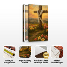 Load image into Gallery viewer, Cross and Flowers Faith Wall Art III