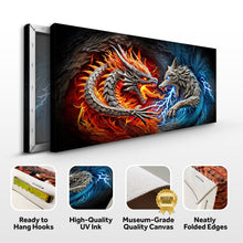 Load image into Gallery viewer, 3D Dragon and Wolf Wall Art II