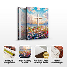 Load image into Gallery viewer, Cross Floral Field Faith Wall Art II