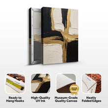 Load image into Gallery viewer, Black White and Gold Wall Art