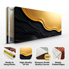 Load image into Gallery viewer, Black And Gold Minimalist Abstract V