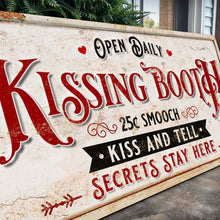 Load image into Gallery viewer, Vintage Rustic Kissing Booth Sign IV